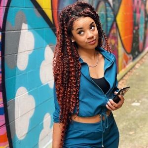 Blue tracksuit flare legs